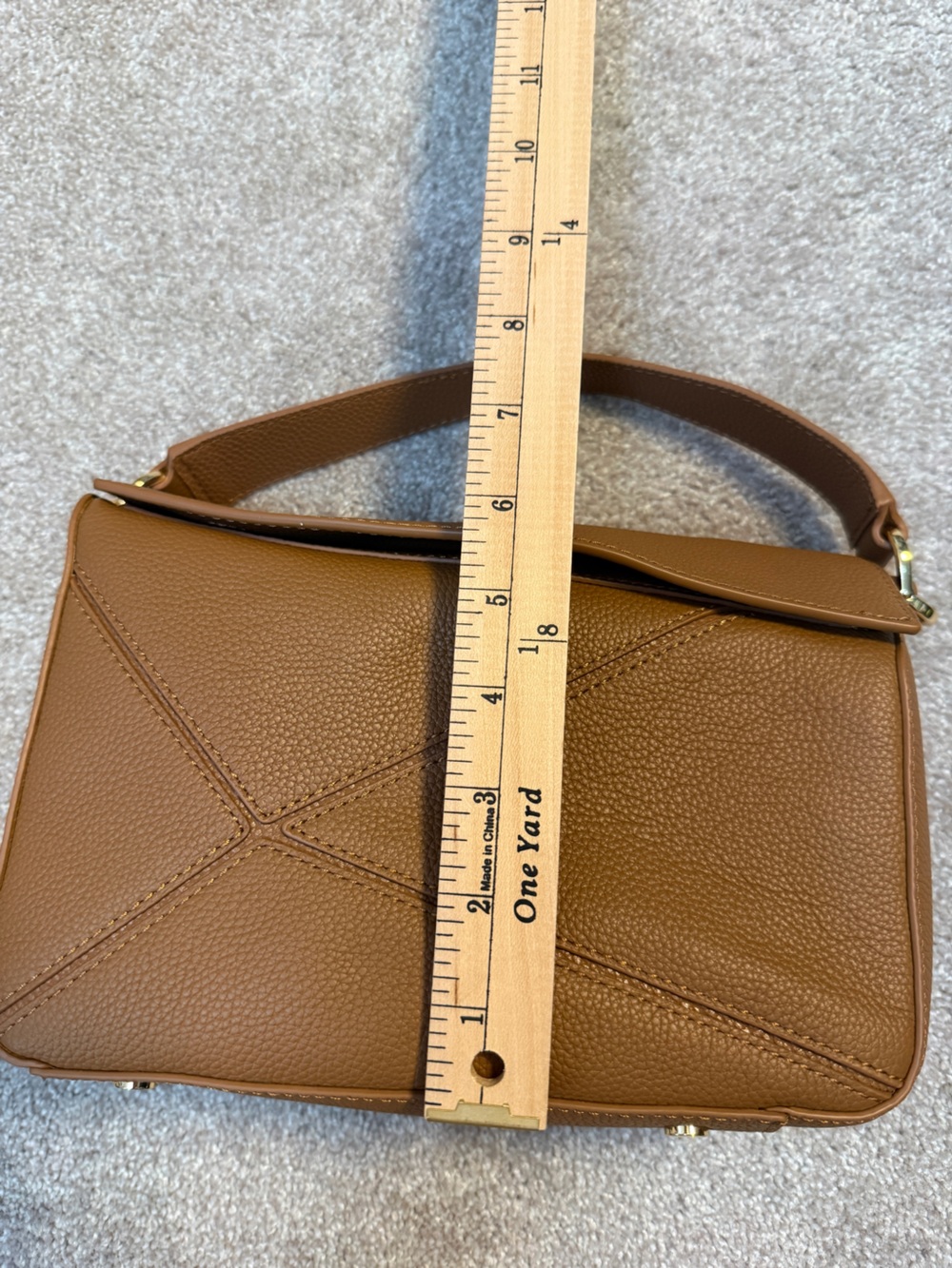 Quince Sabine Crossbody Convertible Leather Bag in Cognac - Picture 15 of 16